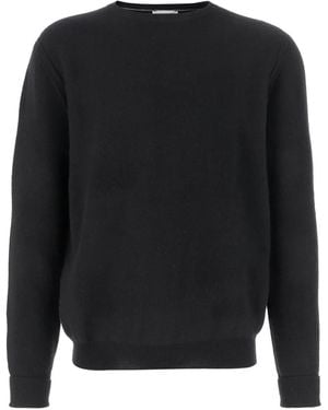 Oliver Lattughi Round-Neck Ribbed Sweater - Black