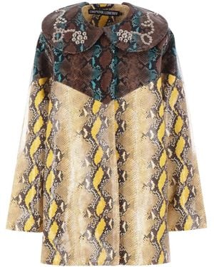 Chopova Lowena Belle Snake-Print Oversized Jacket - Metallic