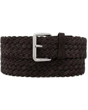 Marc O' Polo Vince Braided Suede Belt - Black