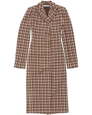 Acne Studios Geruite Jas - Bruin