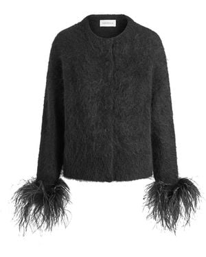 16Arlington Alena Cardigan Mit Federbesatz - Schwarz
