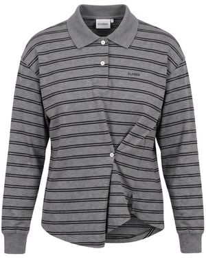 Closed Polo A Rayas - Gris