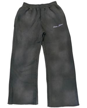 THIRTEENTH STUDIO Star-Print Logo-Detail Track Trousers - Grey