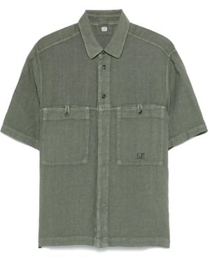 C.P. Company Hemd aus Leinen - Grün