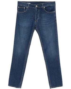 Entre Amis Faded Straight-Leg Jeans - Blue