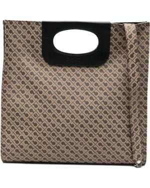 Gherardini Patterned Tote Bag - Brown