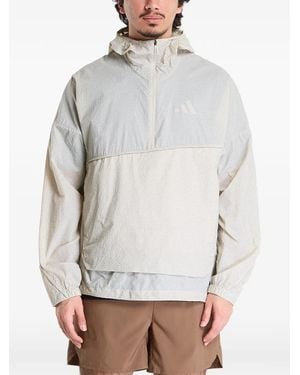 adidas Terrex Xploric Clima365 Wind Hoodie Jacket - Gray