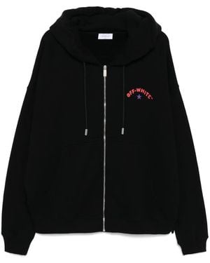 Off-White c/o Virgil Abloh Hoodie Zippé À Logo Imprimé - Noir