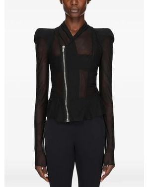Rick Owens Princess Semi-Sheer Jacket - Black