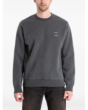 Samsøe & Samsøe Sudadera Con Logo Estampado - Gris