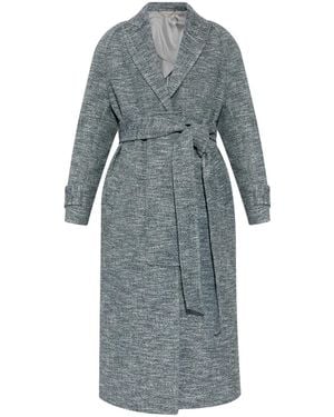Victoria Beckham Raglan-Sleeve Single-Breasted Coat - Grey