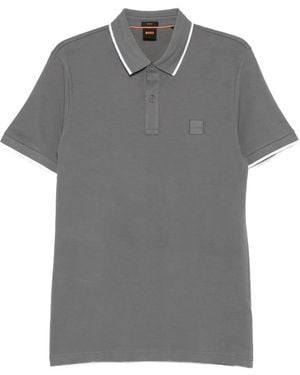 BOSS Piped Polo Shirt - Grey