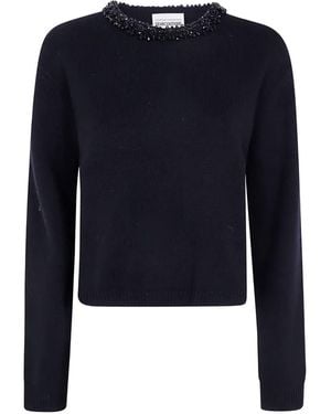 Semicouture Denny Bead-Embellished Sweater - Blue