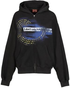 PRAYING Graphic-Print Zip-Up Hoodie - Black