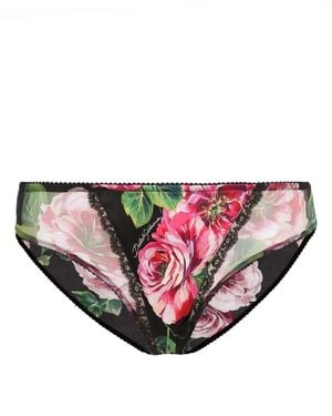 Dolce & Gabbana Culotte Dna À Fleurs - Rose