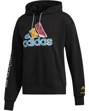 adidas Logo Hoodie Sweater - Black