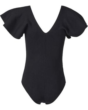 Altuzarra Frenzy Ruffled Bodysuit - Black