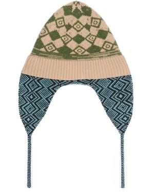Dries Van Noten Jacquard Wool Hat - Blue