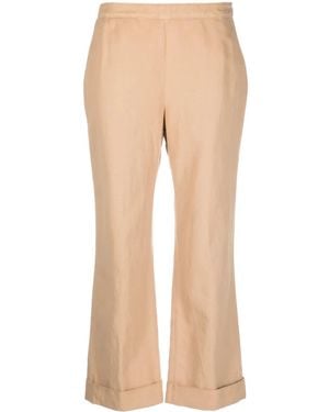 Aspesi Cropped Flared Pants - Natural