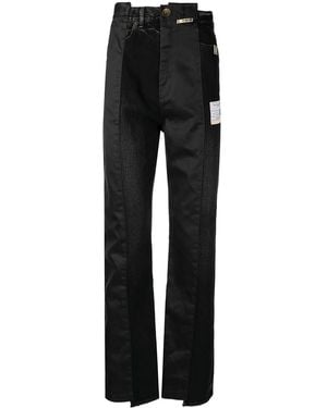 Maison Mihara Yasuhiro Panelled Straight-Leg Jeans - Black