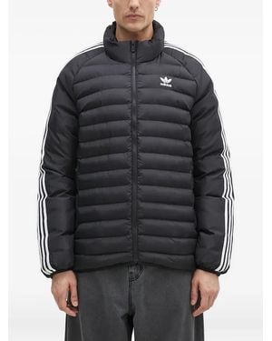 adidas ストライプ パデッドジャケット - グレー