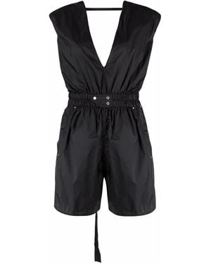 Rick Owens V-Neck Playsuit - Black