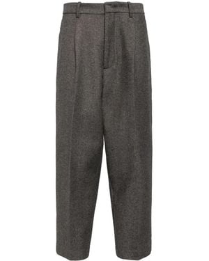 Helmut Lang Cropped Zoot Trousers - Grey