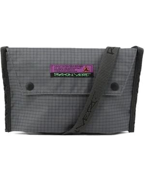 Rayon Vert W3W Kleine Schultertasche mit Gittermuster - Grau
