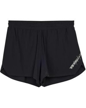 Y-3 Signature-Print Shorts - Black