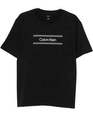 Calvin Klein Logo-Print T-Shirt - Black
