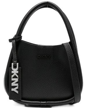 DKNY Capri Logo-Lettering Tote Bag - Black