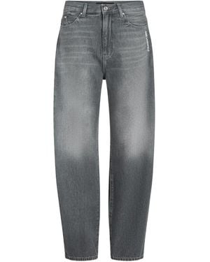 Karl Lagerfeld Ikon Barrel-Leg Jeans - Grey