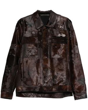Salvatore Santoro Patch-Pocket Suede Jacket - Black