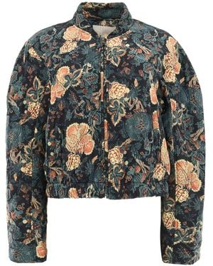 Ulla Johnson Lavinia Silk Bomber Jacket - Green