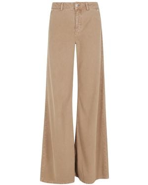 Blumarine Button Wide-Leg Jeans - Natural