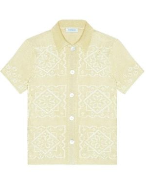 Calle Del Mar Handkerchief Short-Sleeve Shirt - Yellow