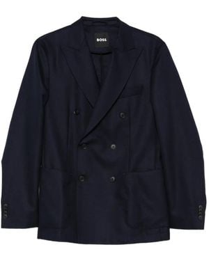 BOSS Double-Breasted Blazer - Blue