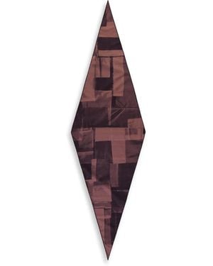ZEGNA Abstract-Print Diamond-Shaped Scarf - Purple