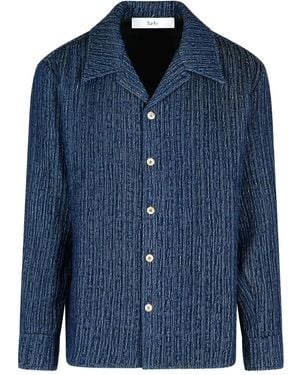 Séfr Camp Collar Wes Shirt - Blue