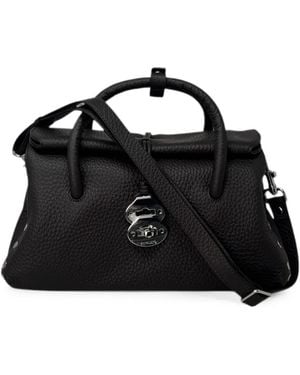 Zanellato Dotta Centauro Studded Leather Tote Bag - Black