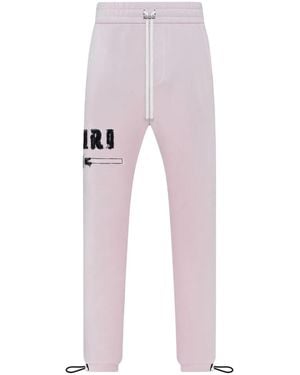 Amiri Ma Bar Logo-Print Track Trousers - Pink