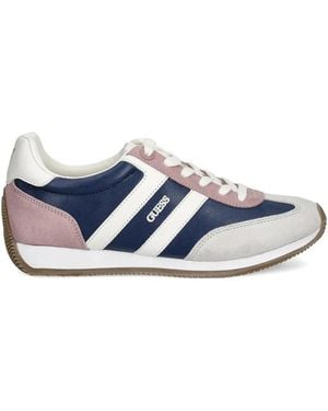 Guess Logo-Print Sneakers - Blue