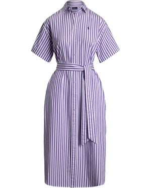 Polo Ralph Lauren Striped Shirtdress - Purple