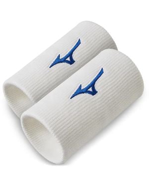 Mizuno Pulseras con logo bordado - Blanco