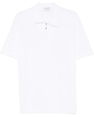 Gran Sasso Zip-Front Polo Shirt - White