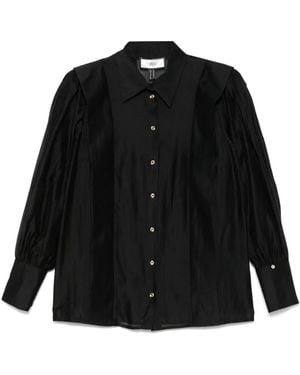 Nissa Pleated Shirt - Black