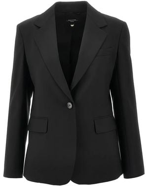 Weekend by Maxmara Button Mono Blazer - Black