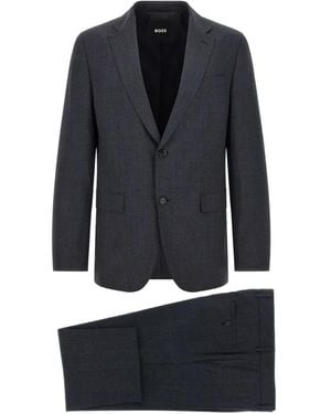 BOSS Micro-Texture Single-Breasted Suit - Blue