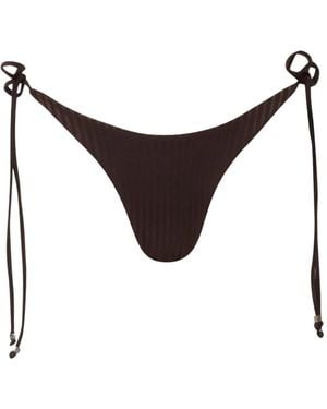 Baobab Roma Ribbed Bikini Bottoms - Brown