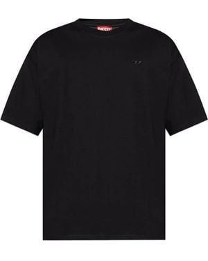 DIESEL Logo-Embroidered Back-Print T-Shirt - Black